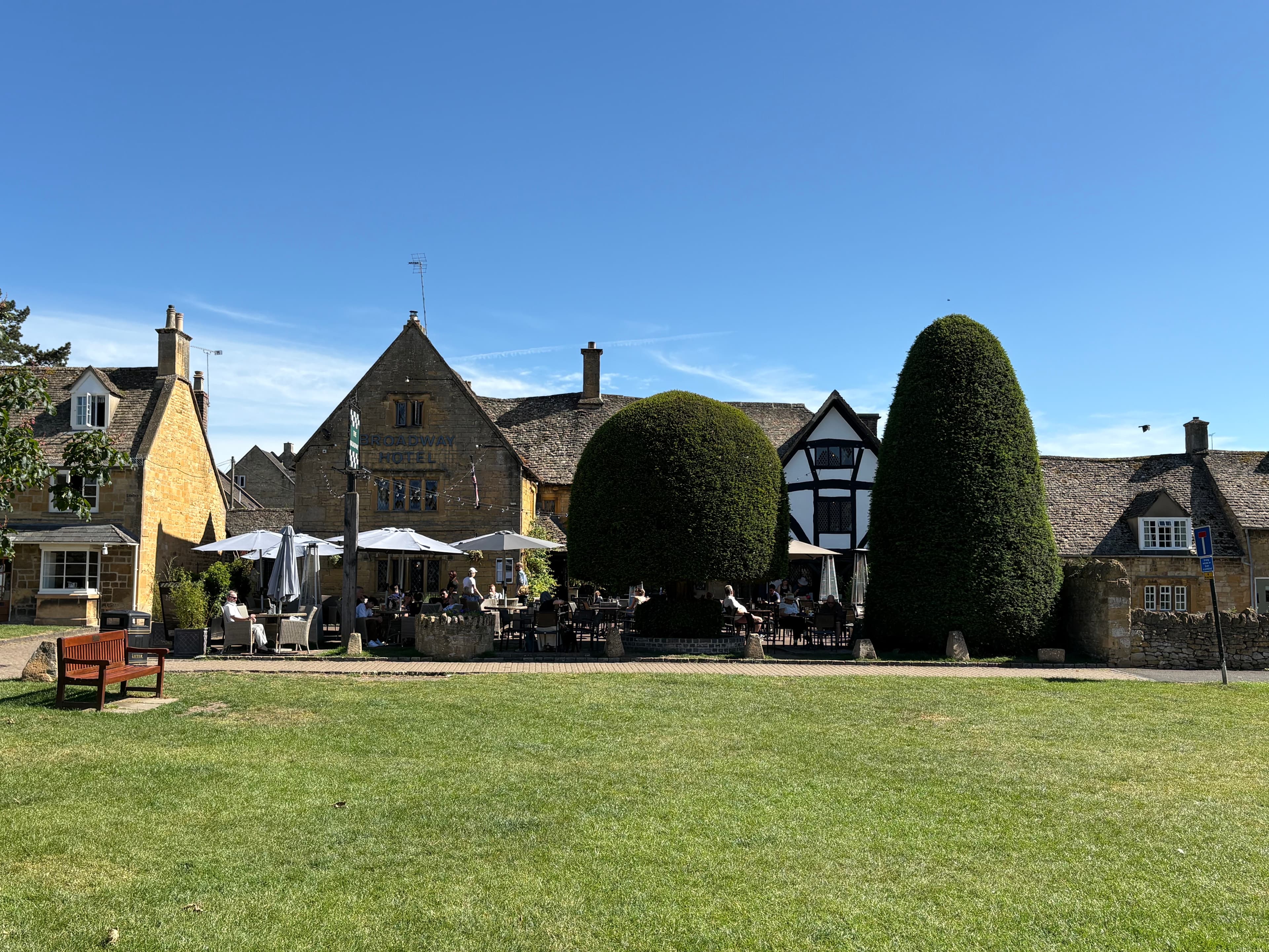The Broadway Hotel from across the village green