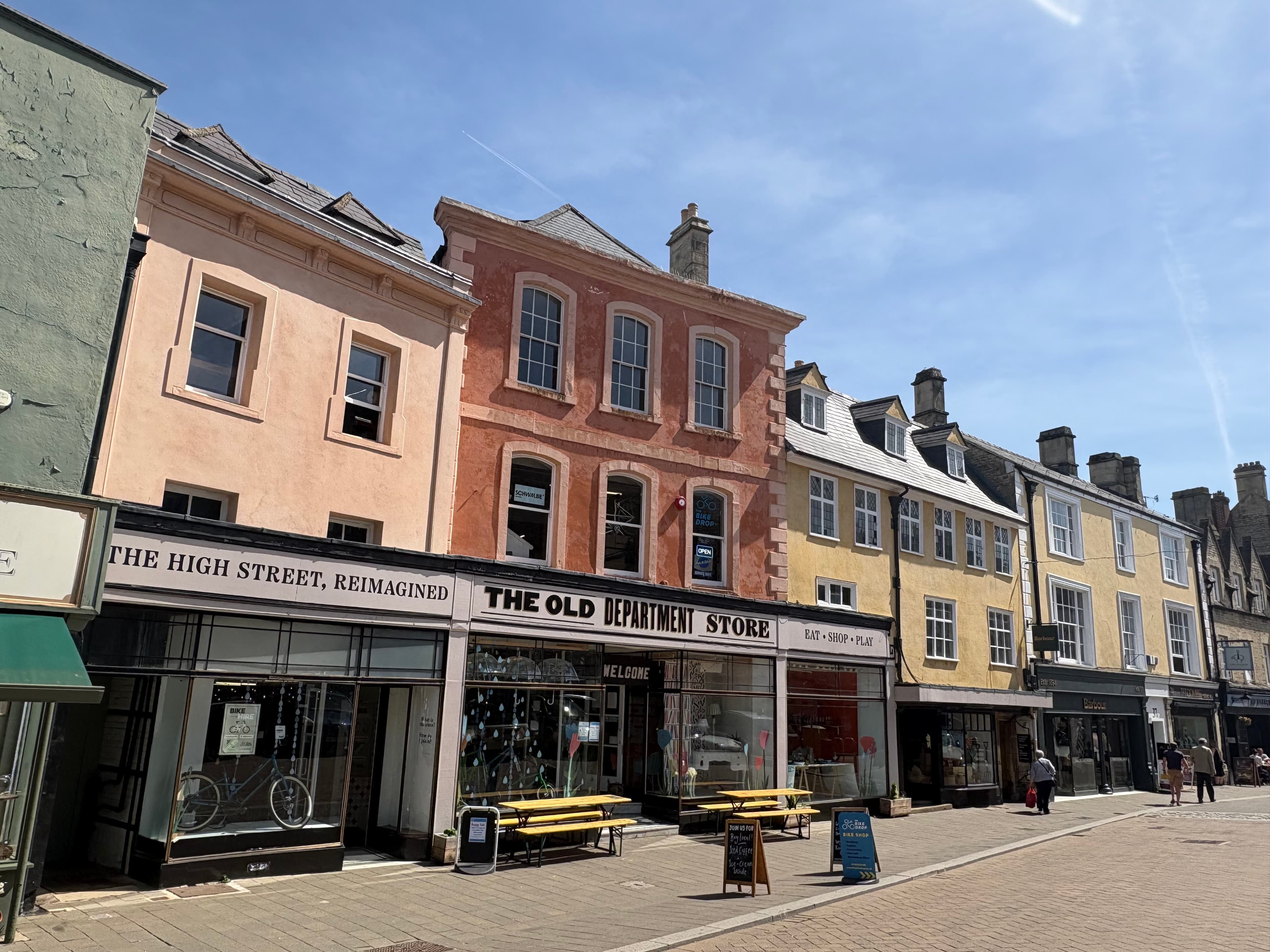 The Old Department Store and neighbouring shops on the Market Place